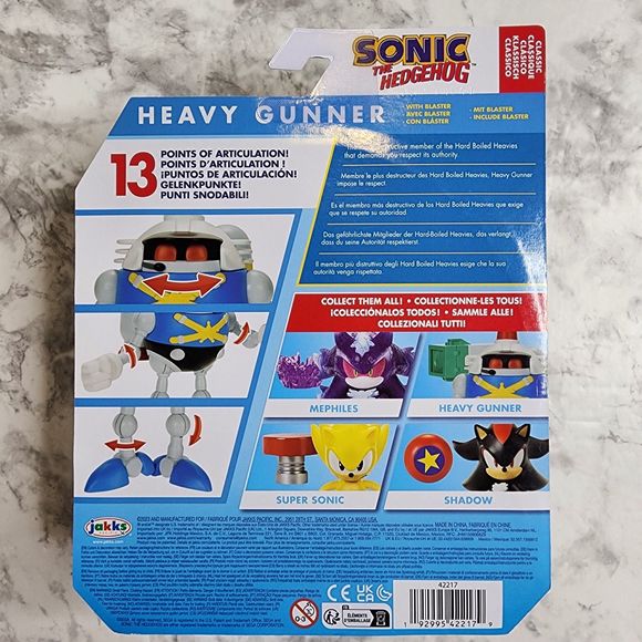 Jakks Pacific Sonic the Hedgehog 4" Figure Heavy Gunner New in Hand - Picture 2 of 2